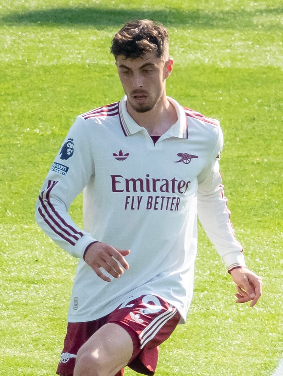 Kai Havertz con la camiseta del Arsenal en la temporada 2025-26, semana de la final de la Champions
