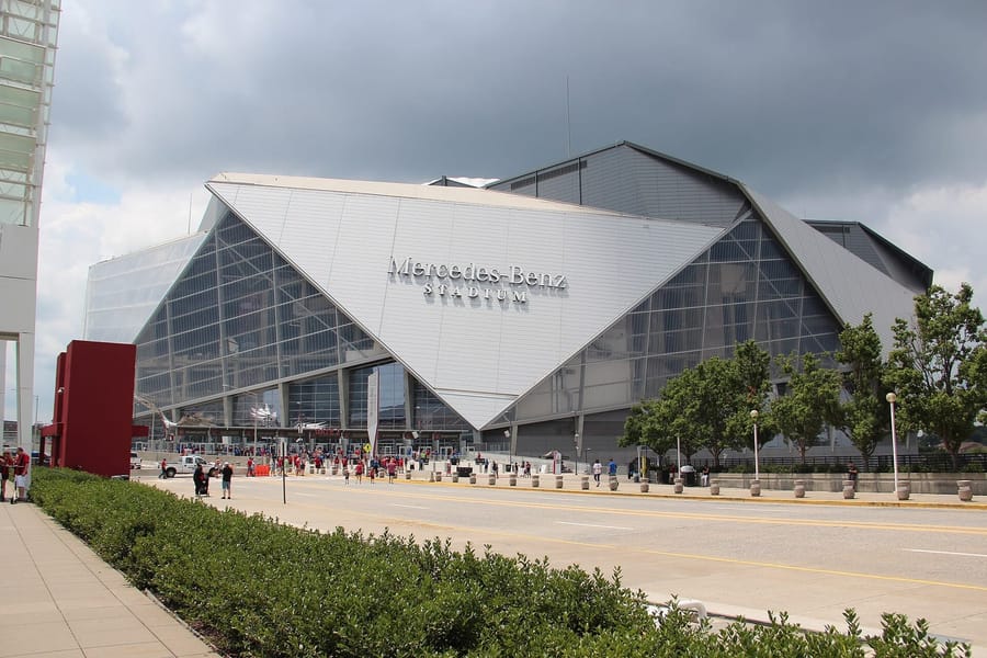 El Mercedes-Benz Stadium de Atlanta, escenario de la semifinal Inglaterra-Argentina