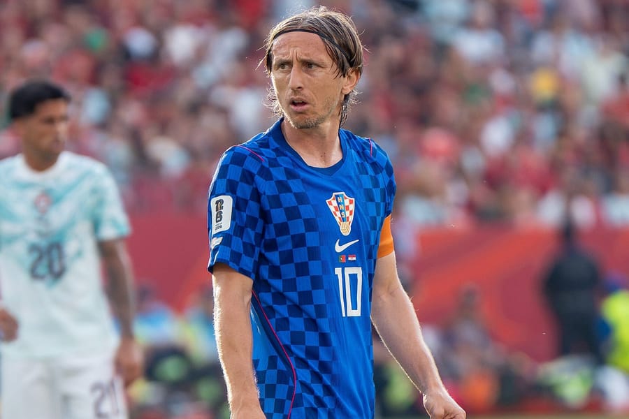 Croatia captain Luka Modrić during Croatia v Portugal in the World Cup 2026 round of 32